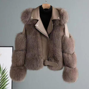 Arctic Luxury Leather Fur Jacket