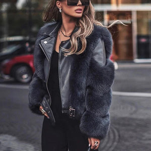 Arctic Luxury Leather Fur Jacket