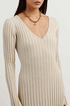 Serena Tricot Dress V Neck