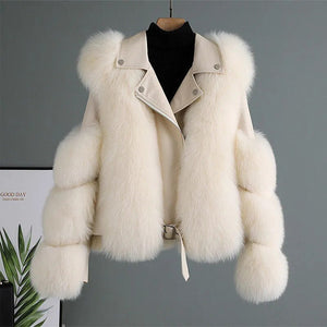 Arctic Luxury Leather Fur Jacket