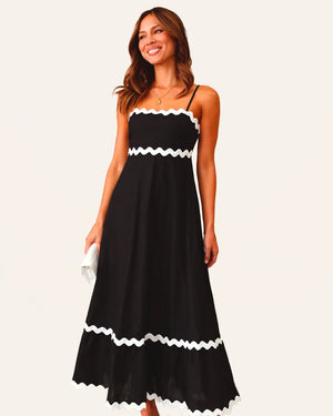 Long contrast capri dress