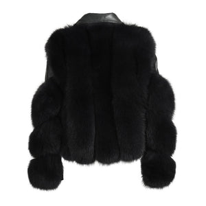 Arctic Luxury Leather Fur Jacket